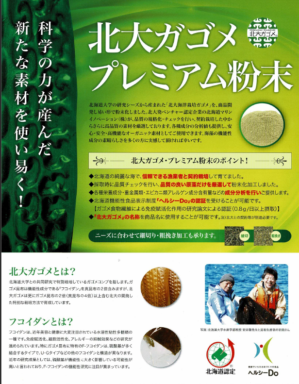北大ガゴメプレミアム粉末(チラシ)